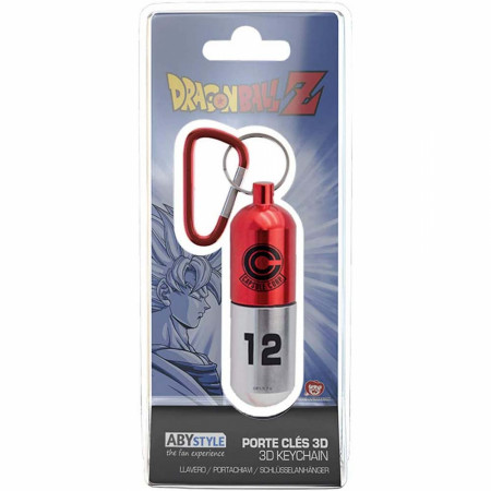 Dragon Ball Z Red Capsule Corp. Replica Keychain